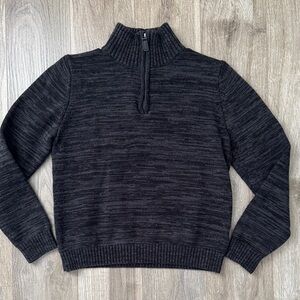 CHAPS Big Boy Black Half-Zip Dressy Sweater Size L (14/16)